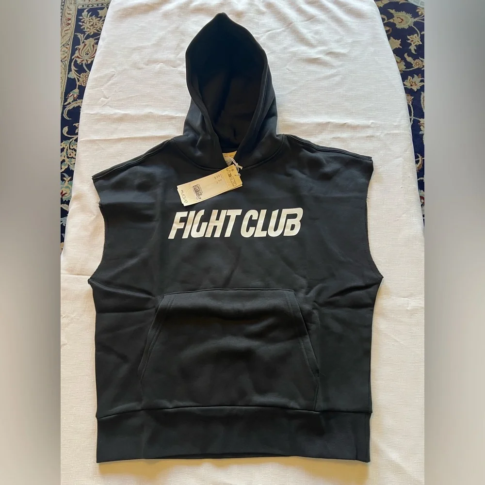 FIGHT CLUB Sleeveless MUSCLE HOODIES Licensed NEW WITH TAG, S, M, XL NWT - Picture 13 of 13